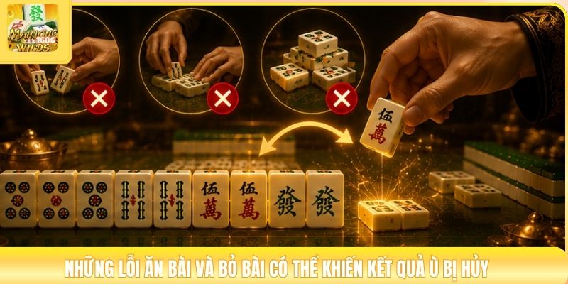 Những lỗi ăn bài và bỏ bài có thể khiến kết quả ù bị hủy